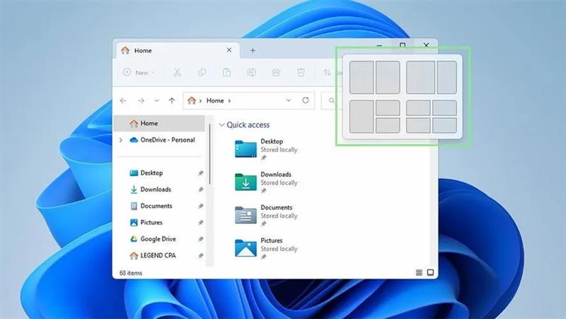 نحوه استفاده از  Snap Layouts ویندوز 11