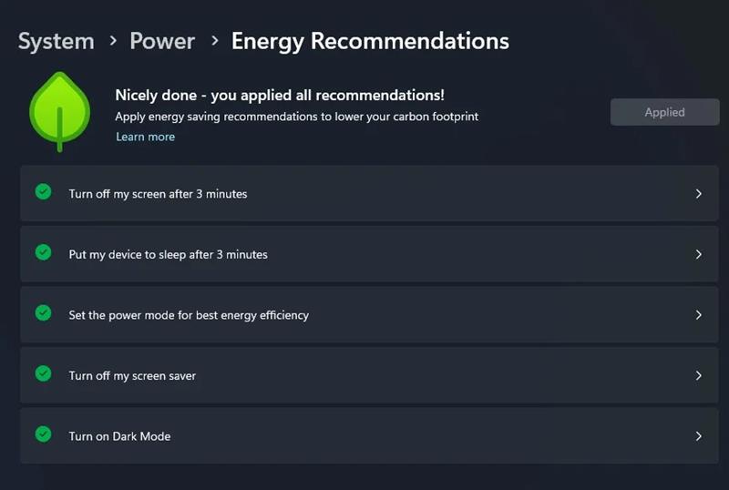 تنظیمات مربوط به باتری در ویندوز 11