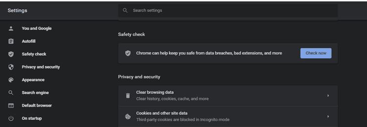 ویژگی Safety Check