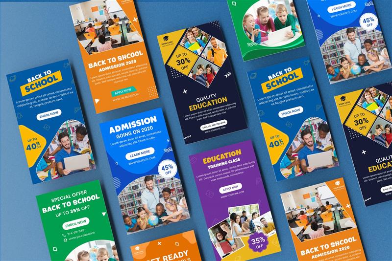 قالب آماده استوری اینستاگرام آموزشی