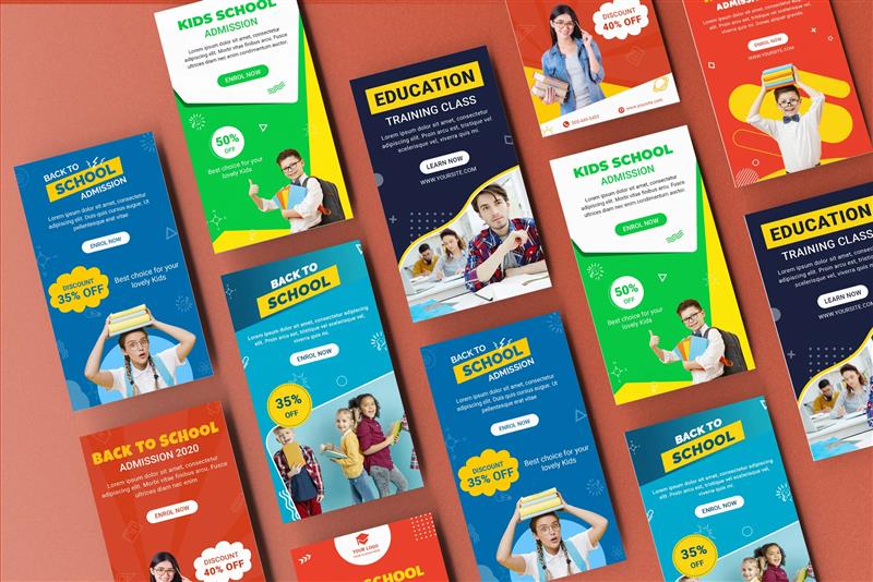 قالب آماده استوری اینستاگرام آموزشی