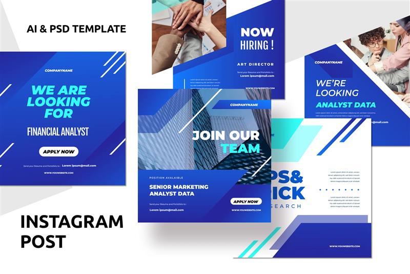 قالب آماده پست اینستاگرام آموزشی