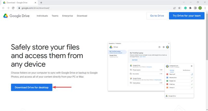 راهنمای نصب نسخه دسکتاپ گوگل درایو