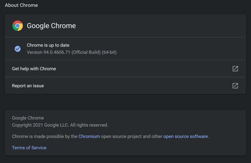 آپدیت مرورگر کروم