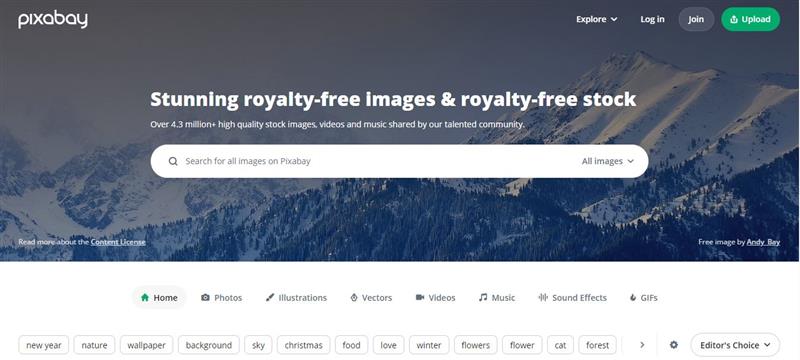 وب سایت pixabay.com